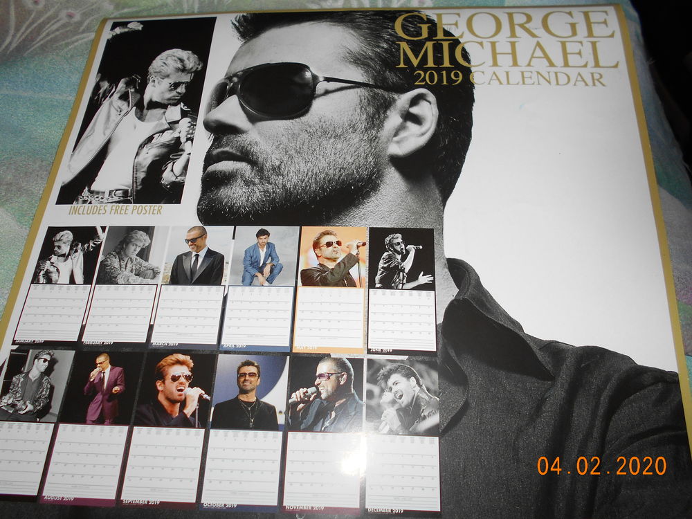 Calendrier 2019 George Michael + boite CD avec jaquette 