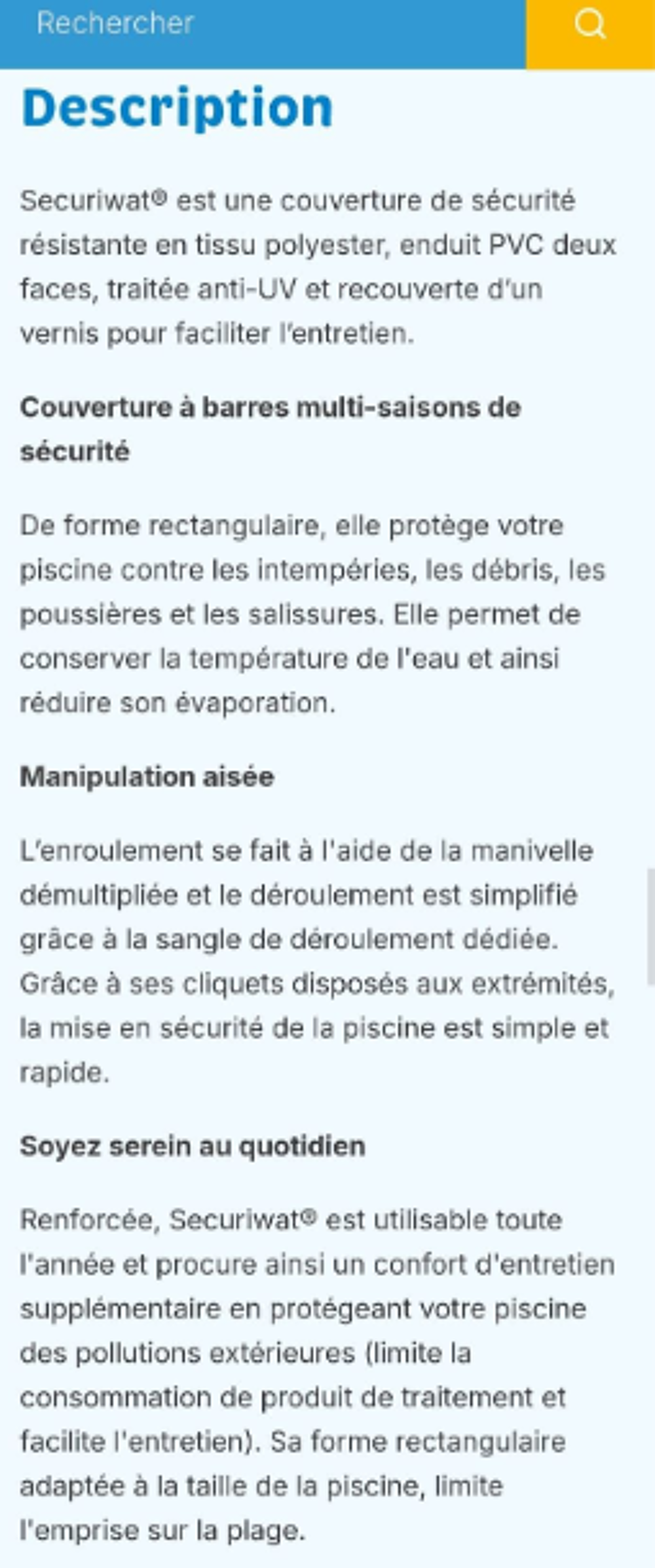 Couverture de piscine SECURIWAT Jardin