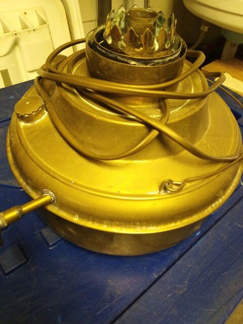 Rchaud modifi lampe +Pelle broze+Pendule Albtre 20 Saint-Mdard-en-Jalles (33)