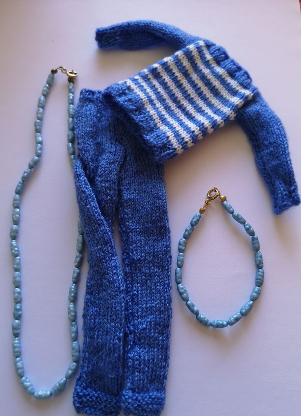 v&ecirc;tements tricoter main pour Barbie ou type Barbie avec un bracelet et un collier pour enfant Jeux / jouets