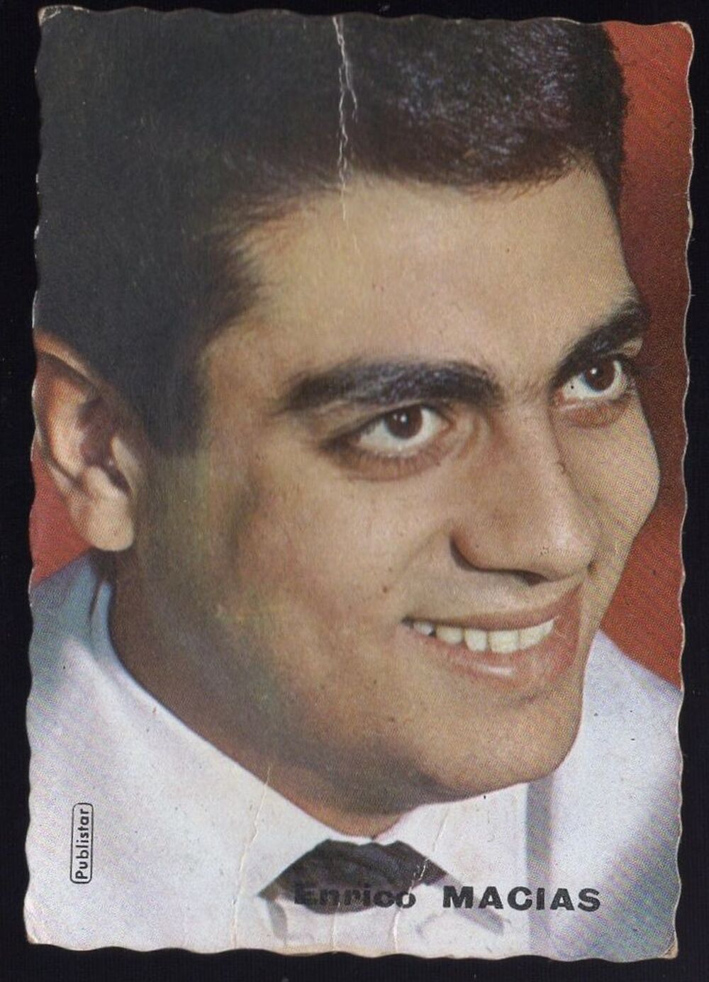 Carte Enrico MACIAS Publistar petit format CD et vinyles