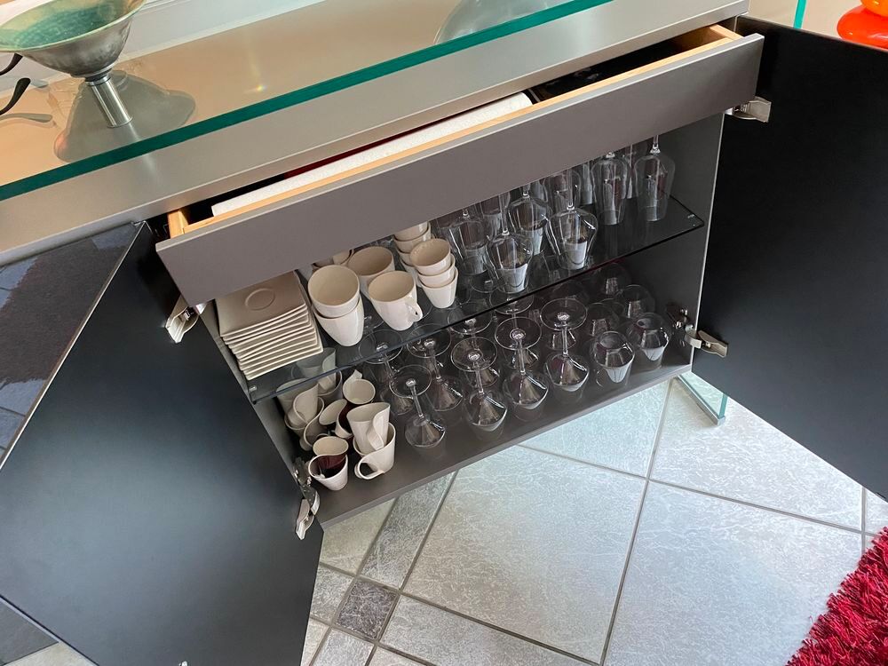 ENSEMBLE SALLE &Agrave; MANGER DESIGN - Table + Vitrine + Buffet Meubles