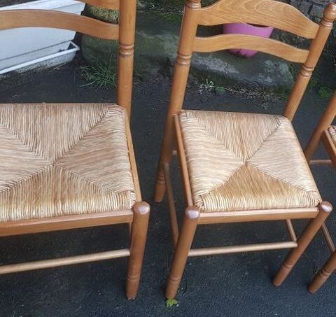 CHAISES bois avec assises en paille , style rustique 8 Saint-Hilaire-de-Riez (85)