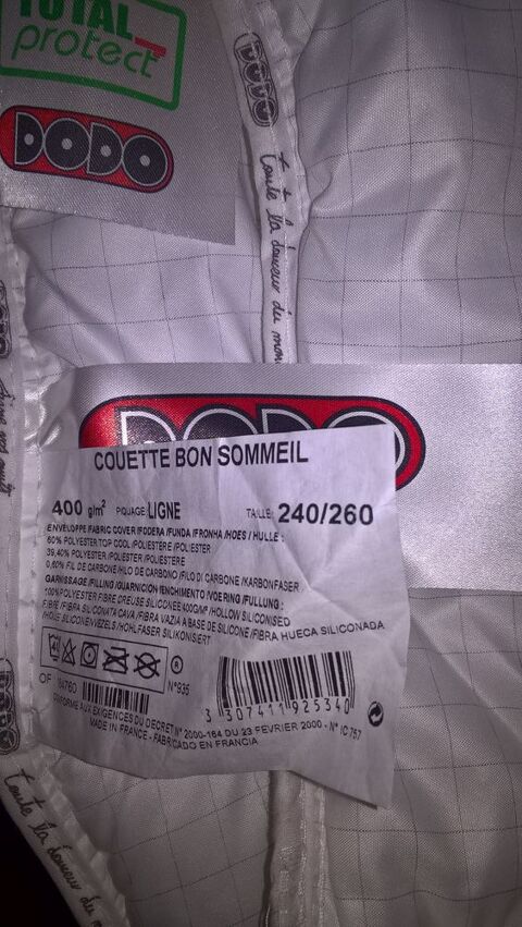 COUETTE DODO 240 x 260 40 Noisy-le-Sec (93)