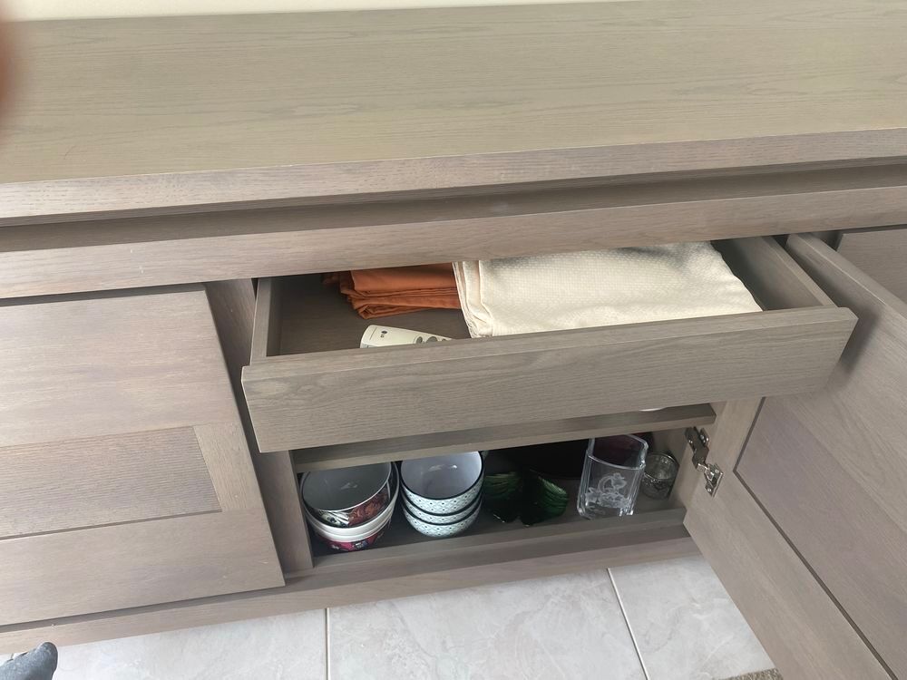 Buffet en bois gris moderne Meubles