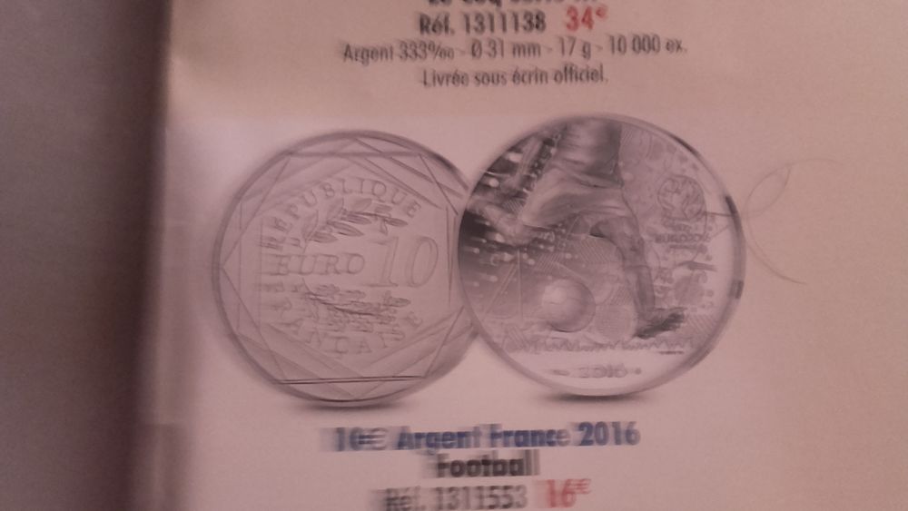 pi&egrave;ces 10 EUROS ARGENT 