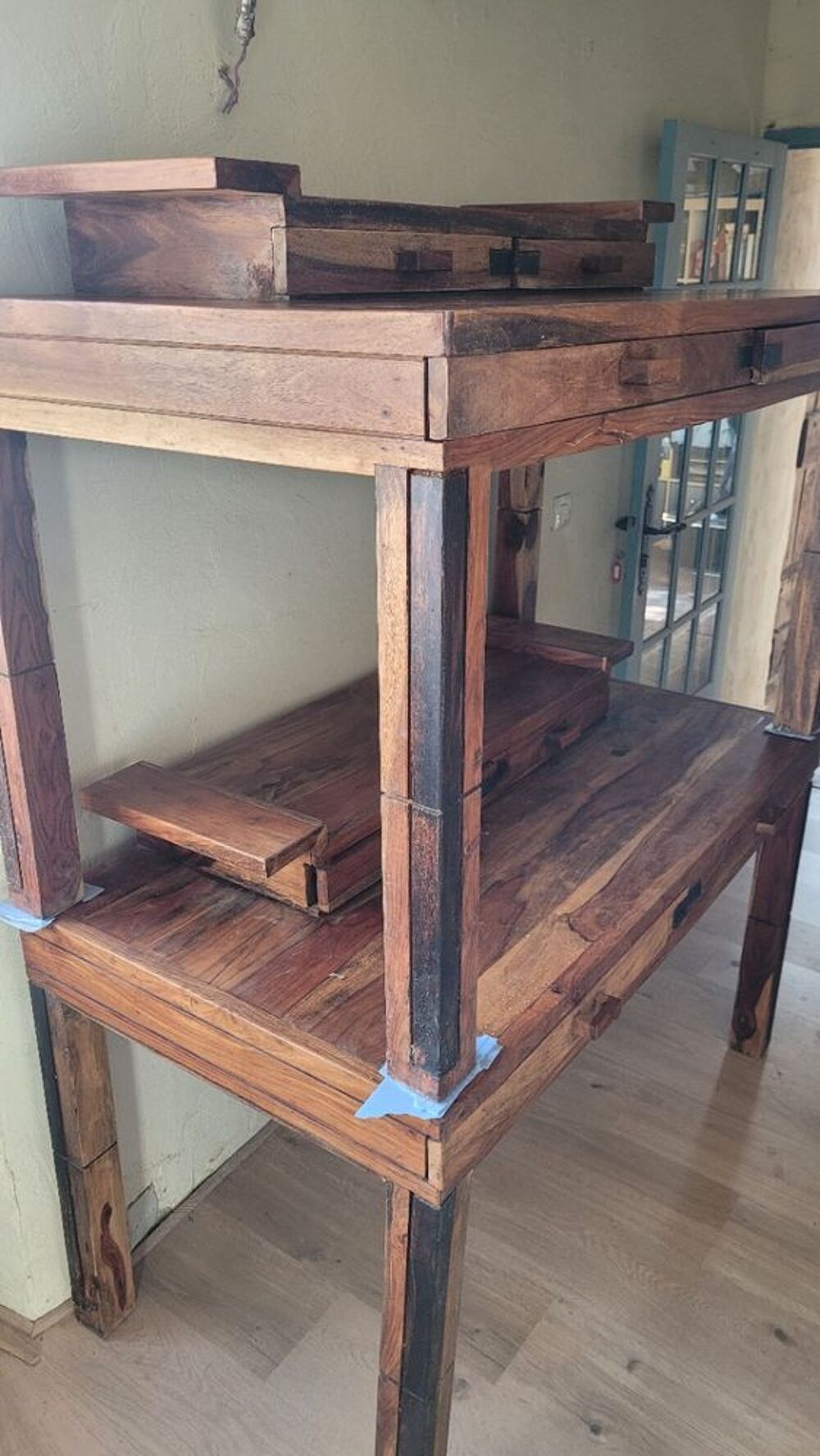 Bureau Secr&eacute;taire massif bois exotique Meubles