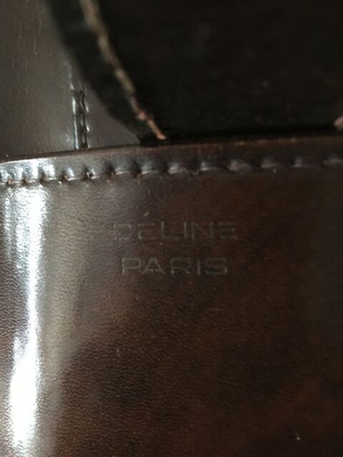 Sac de voyage vintage en cuir sign  CLINE Paris;  200 Le Pecq (78)