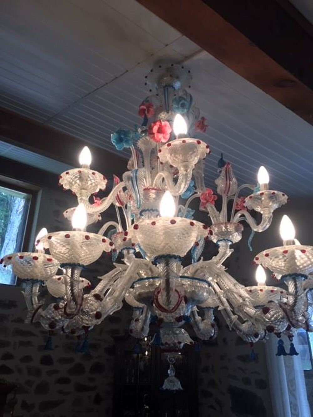 LUSTRE DE MURANO AUTHENTIQUE. Décoration