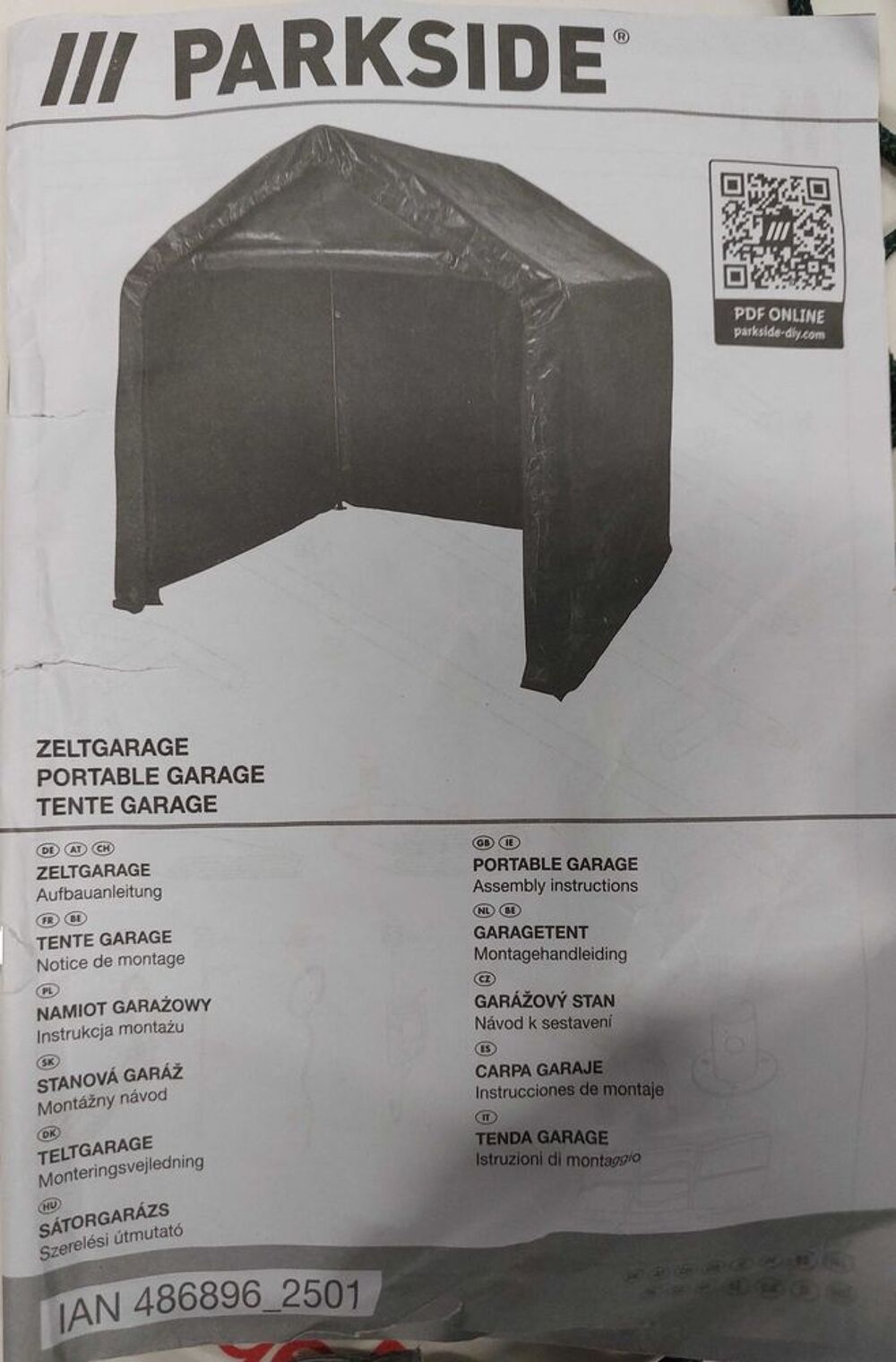 Tente de garage 180 x 180 x 180 cm Jardin