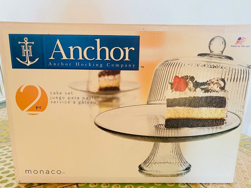 Cloche &agrave; gateaux en verre epais Anchor modele Monaco Décoration