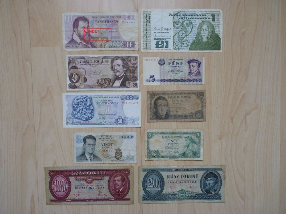Billets de banque Europe 