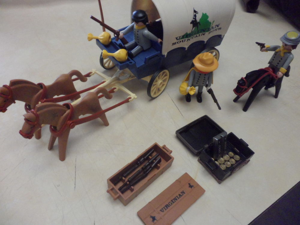 Playmobil chariot sudiste + divers RARISSIME pour offrir . Jeux / jouets