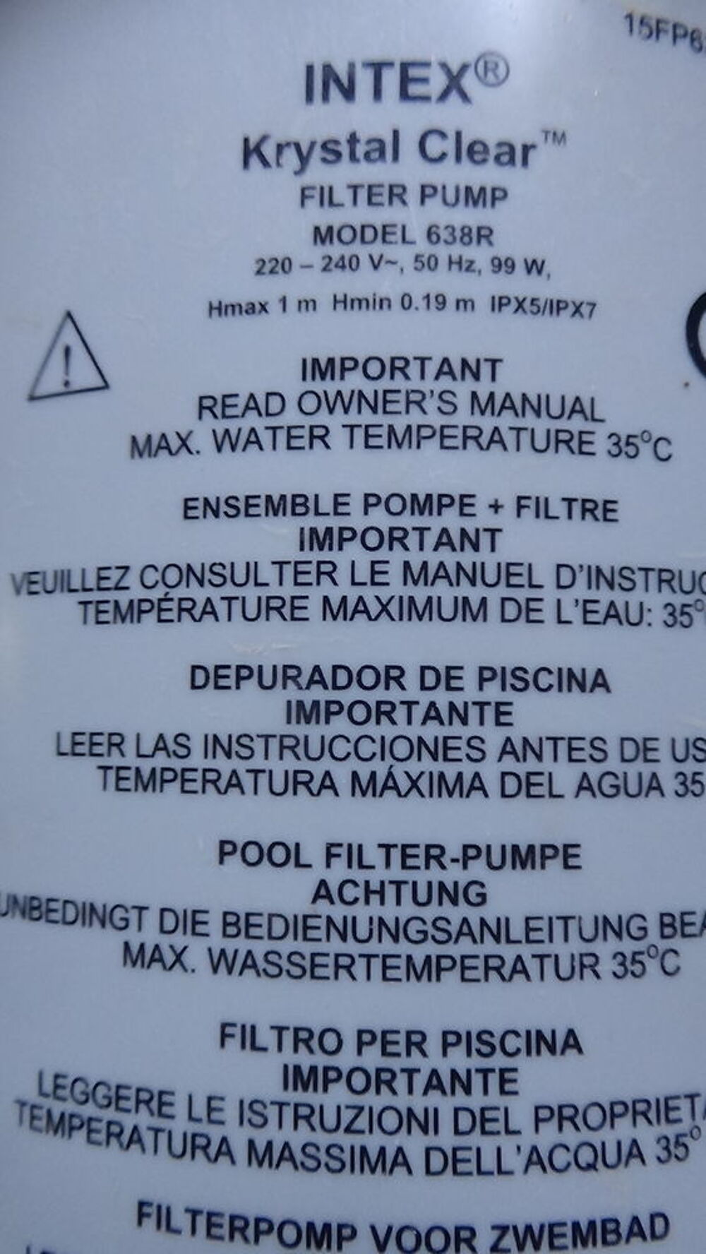 pompe pour filtre piscine Bricolage