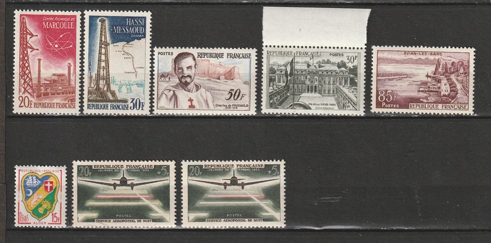 Timbres Neufs ANNEE 1959 simple,double,triple 