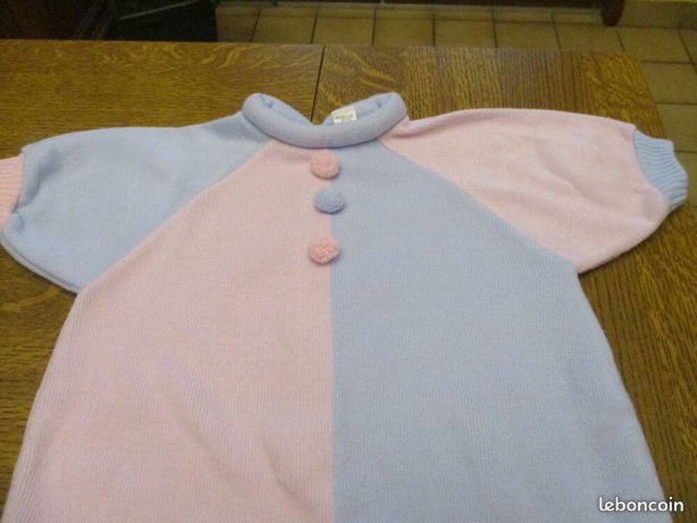 Combinaison bi-color rose et bleu 3 mois Vêtements enfants