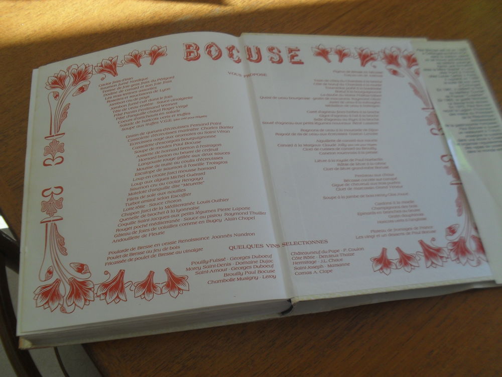 LIVRE DE CUISINE "PAUL BOCUSSE"
Cuisine