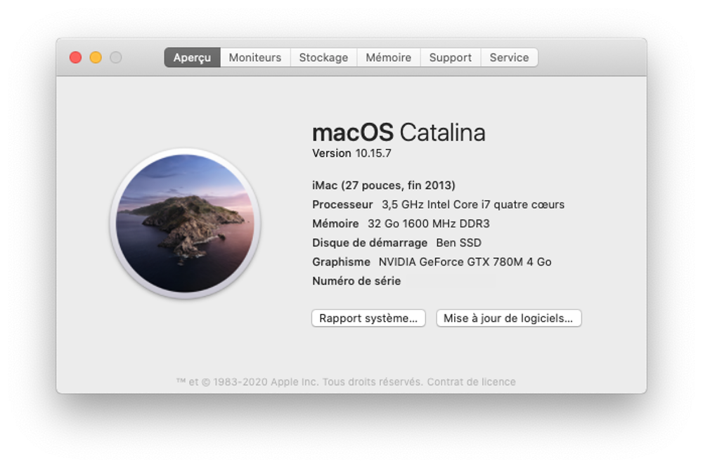 iMac 27 fin 2013 i7 3,5GHz Matériel informatique