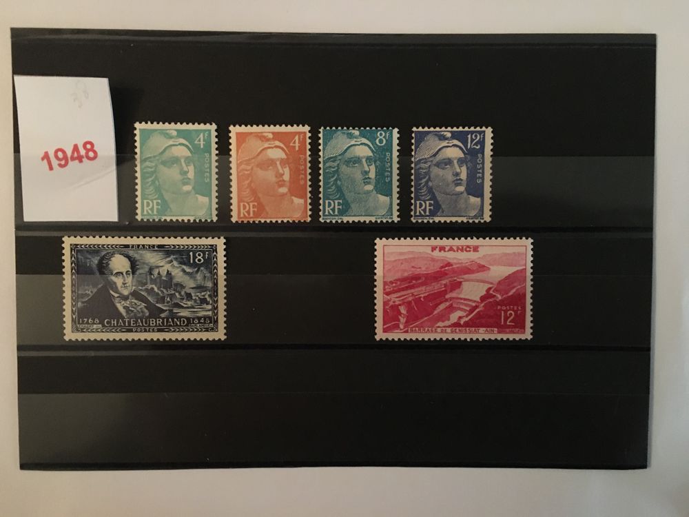 Timbres de collection de France ** Neufs 1948 