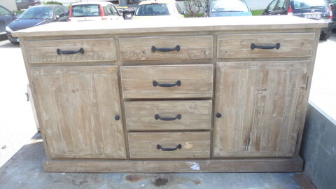 Buffet en pin recycl� massif 8 compartiments 240 Trappes (78)