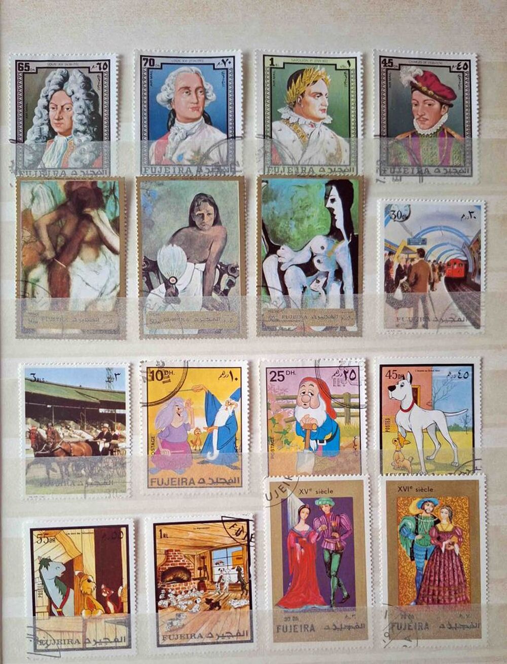 S&eacute;rie de timbres de collection de Fujeira (bis) 
