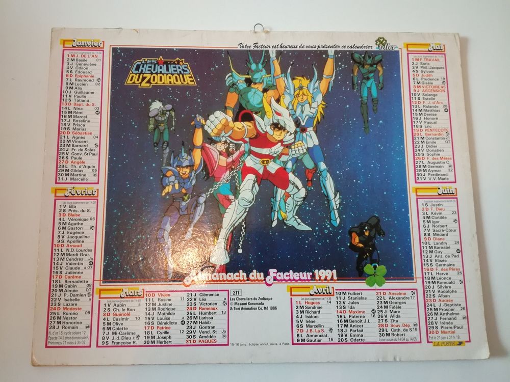 Calendrier Almanach des Postes 