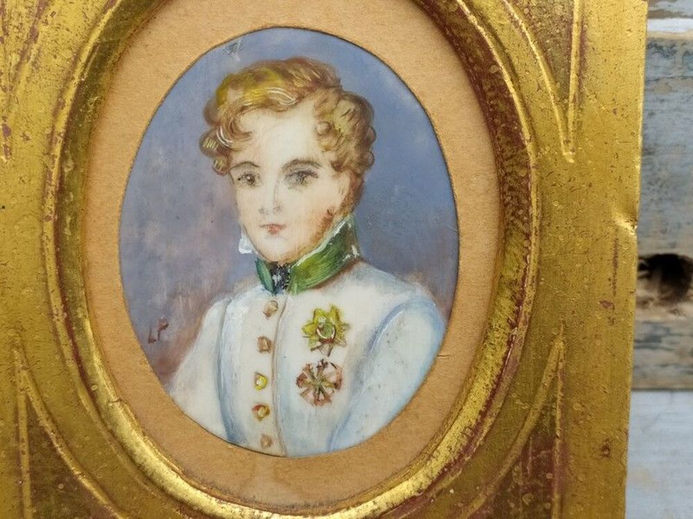 Peinture Miniature L'Aiglon Napol&eacute;on II Duc de Reichstadt 