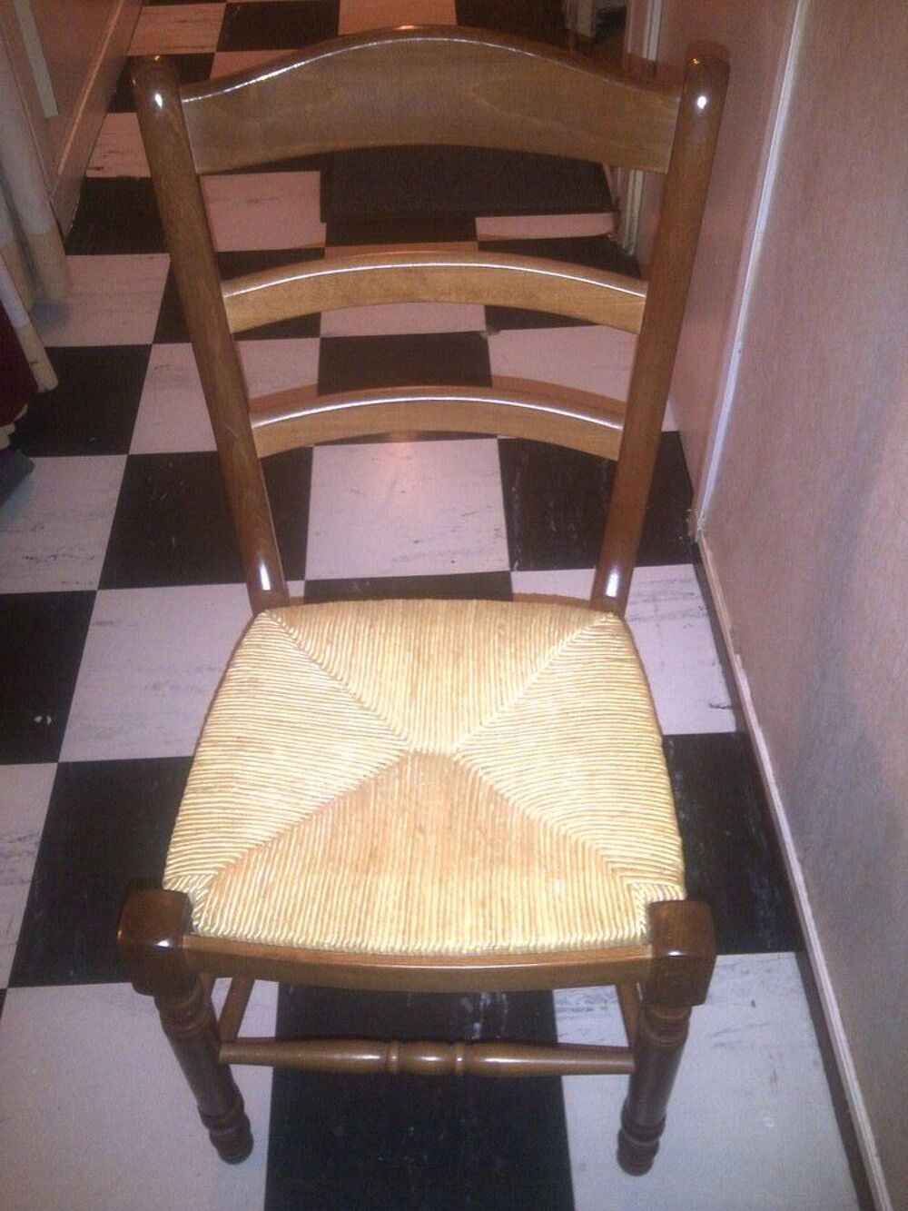 4 chaises en osier Meubles