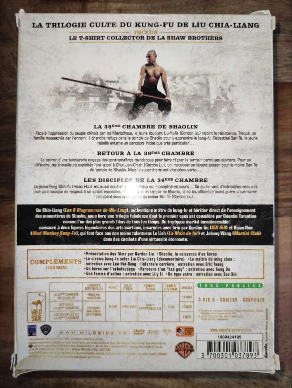 Trilogie la 36&egrave;me Chambre de Shaolin &eacute;dition ultime + T-Shir DVD et blu-ray