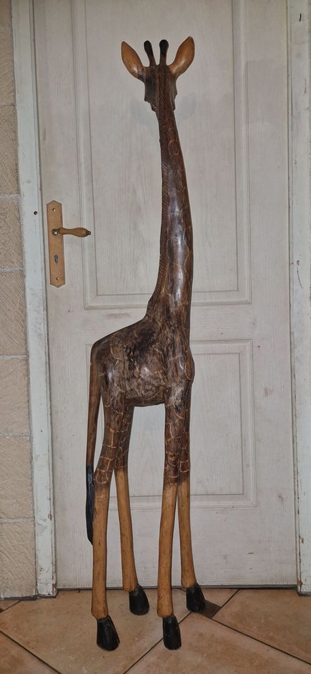 Girafe bois massif Décoration
