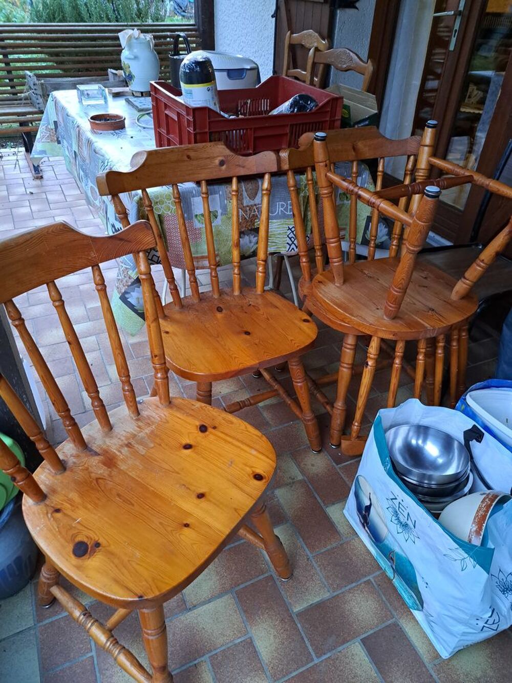 table en bois + chaises Meubles