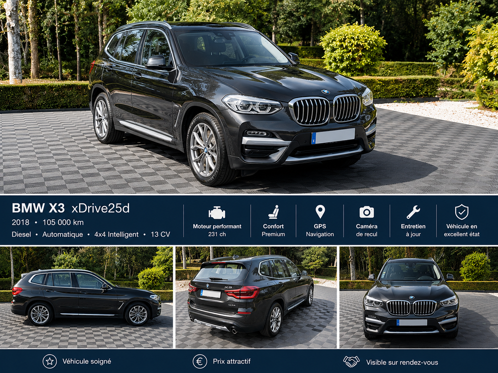 X3 xDrive25d 231ch BVA8 Business 2018 occasion 35330 La Chapelle-Bou&euml;xic
