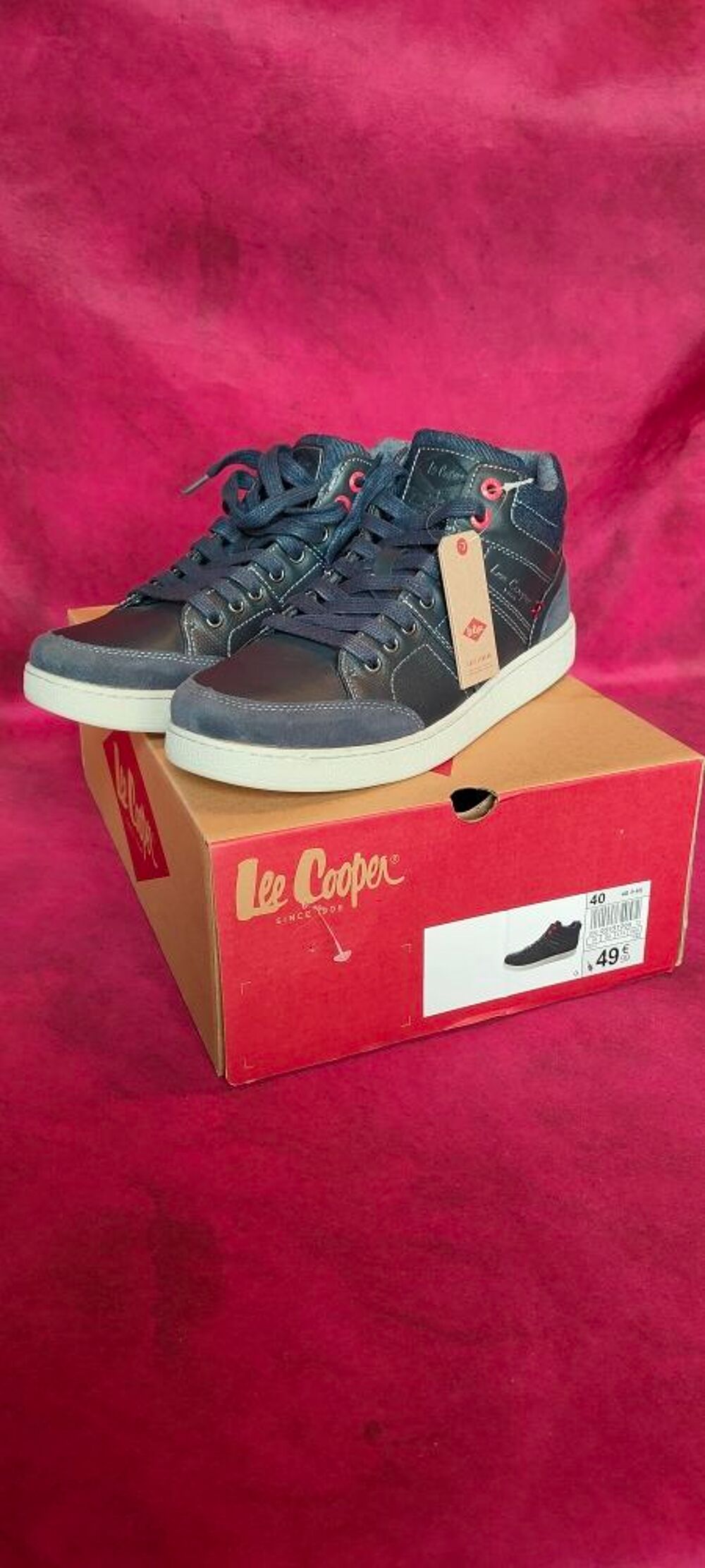 Baskets Lee Cooper bleu marine pointure 40 neuves avec &eacute;tiquettes Chaussures