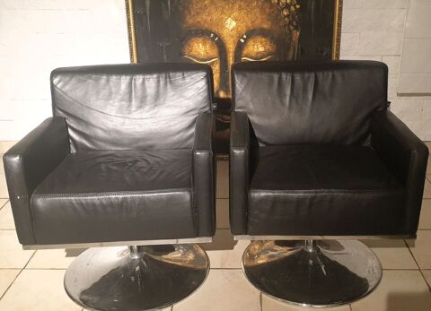 Fauteuils cuir noir 1 place direction 100 Limeil-Brvannes (94)