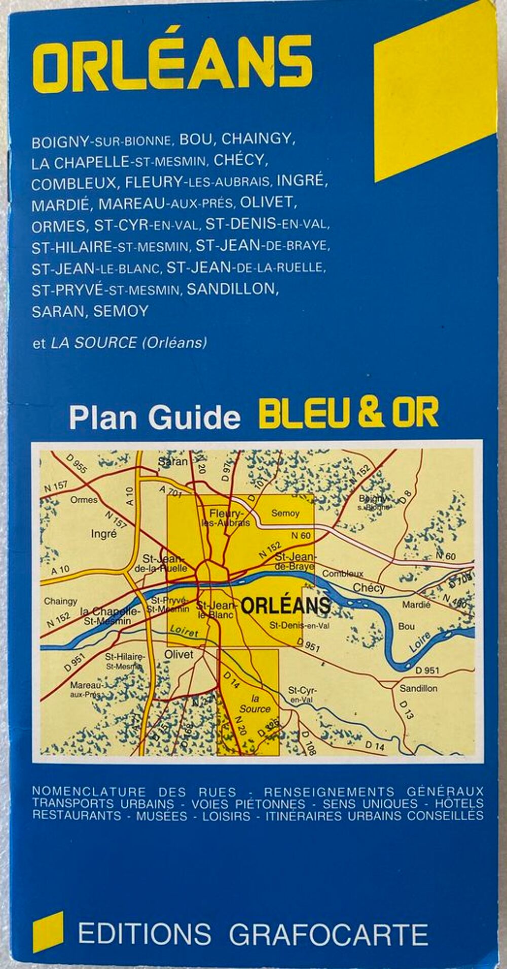 ORLEANS Plan guide BLEU ET OR Livres et BD