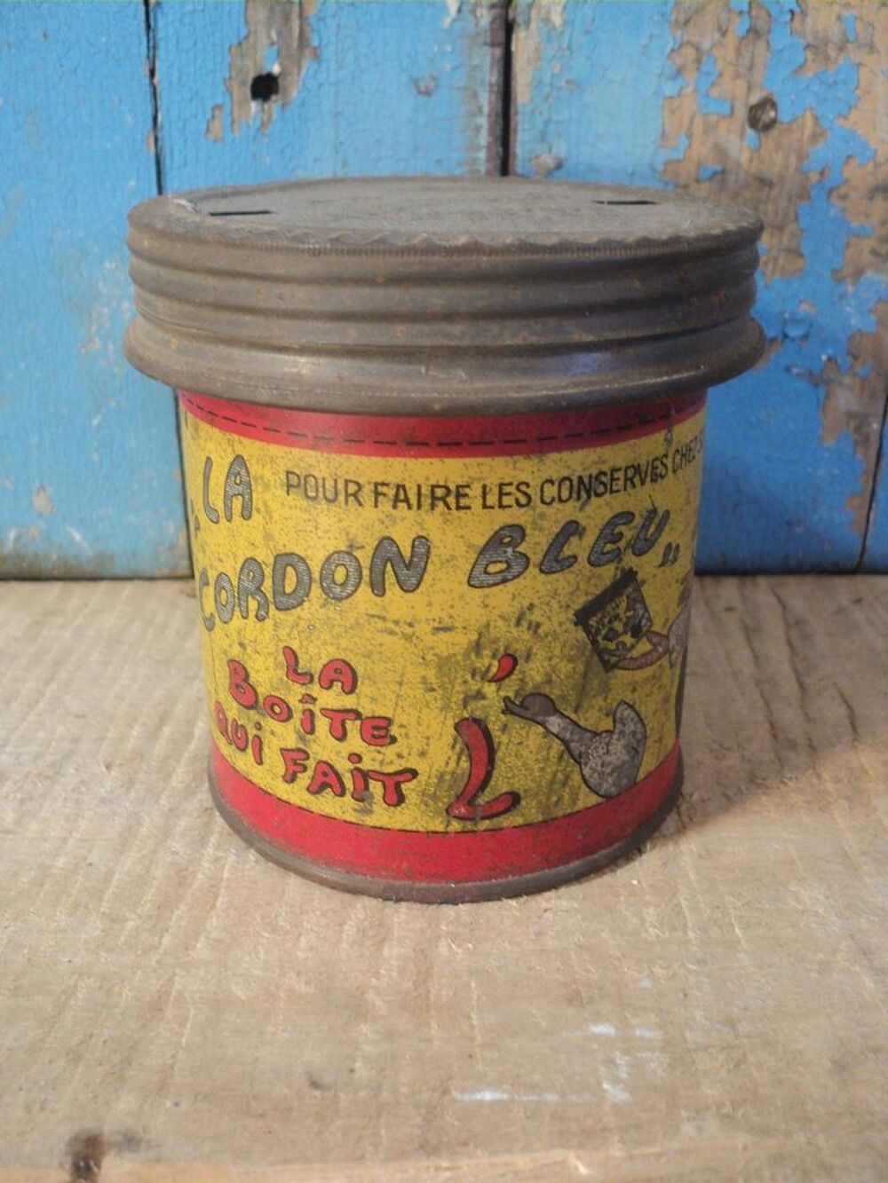 Ancienne Boite de Conserve Publicitaire La Cordon Bleu. 