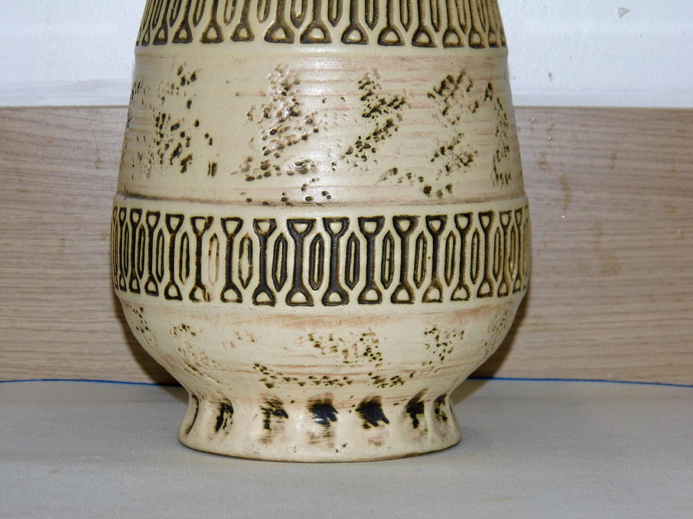 Vase c&eacute;ramique JASBA W-GERMANY 30 cm vintage Vallauris ann&eacute;es 60 Décoration