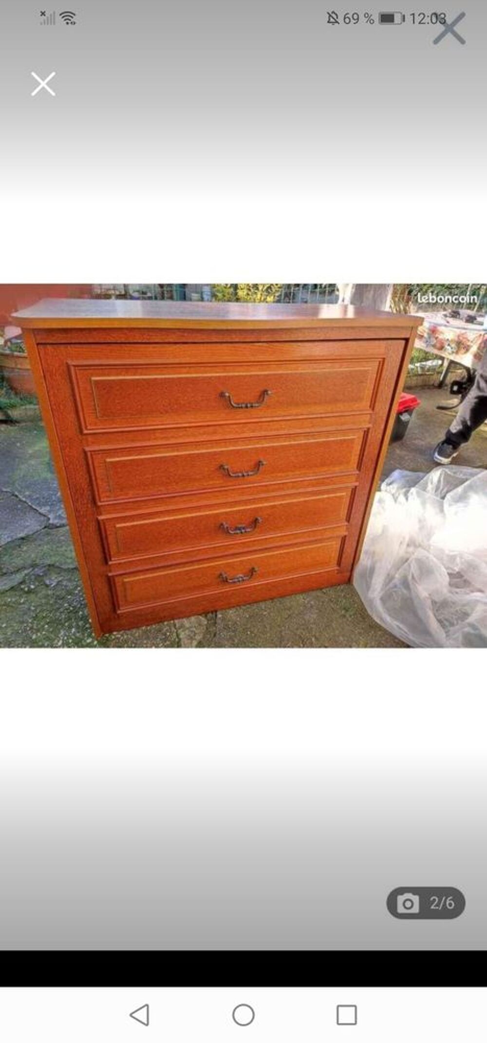 Lit commode en ch&ecirc;ne Meubles