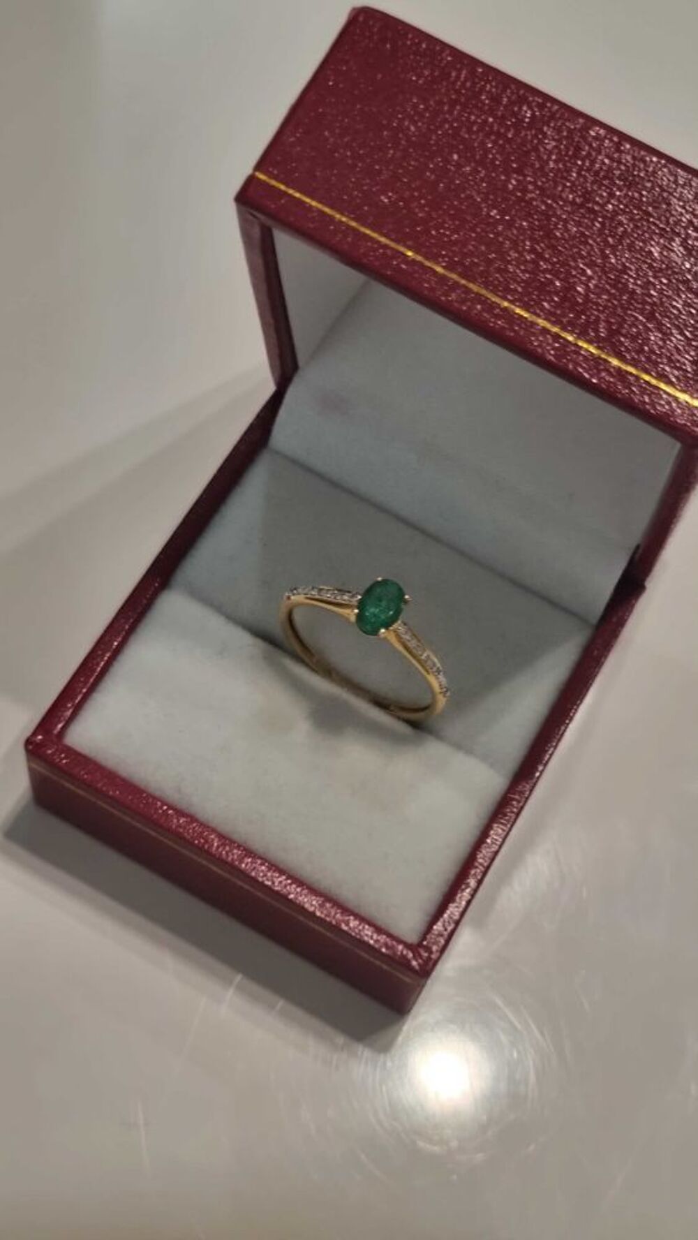 Bague or jaune &eacute;meraude Bijoux et montres