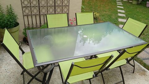 Table de jardin rectangulaire en verre trempé 180cm 0 Brunoy (91)