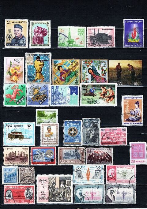 lot de 214 timbres d'ASIE 5 Les glisottes-et-Chalaures (33)