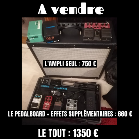 Ampli Fender hot rod deville 2x12 III + pedalboard et effets 1350 Toulouse (31)