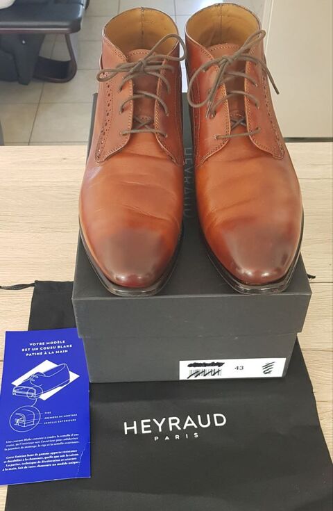 Chaussures en cuir marron pour homme marque Heyraud  150 Parentis-en-Born (40)