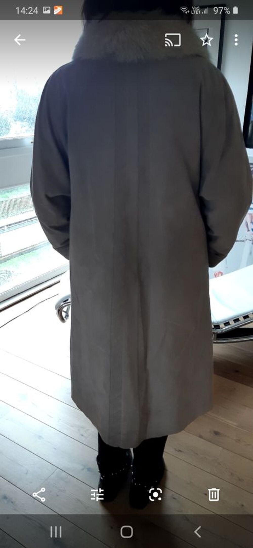 Pelisse Alcantara col fourrure Vêtements