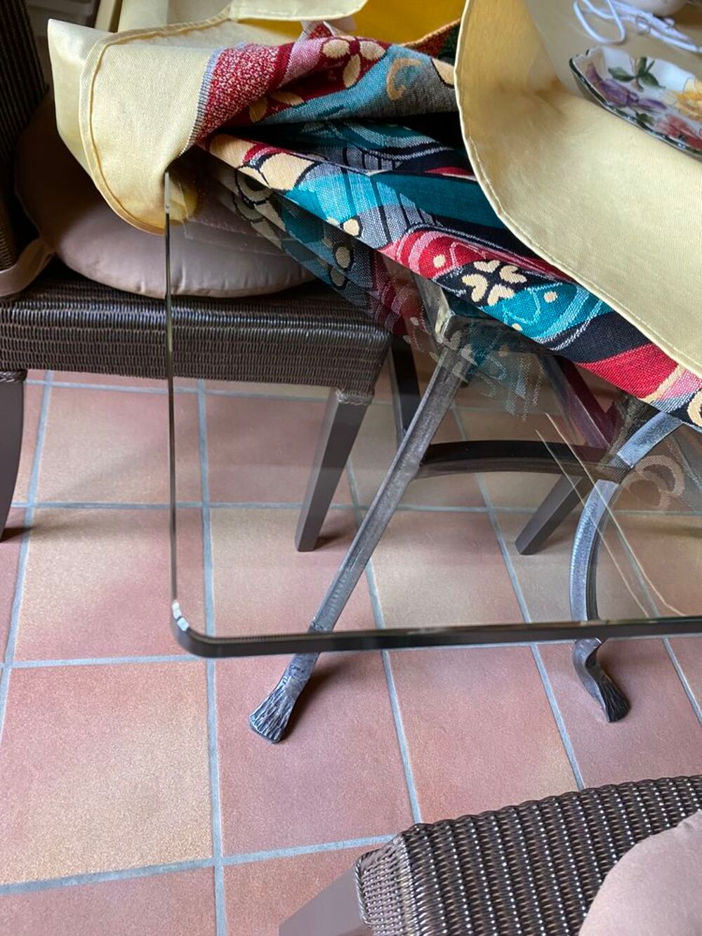Plateau de table en verre tremp&eacute; biseaut&eacute; (14 mm) ? 90 x 140 Meubles