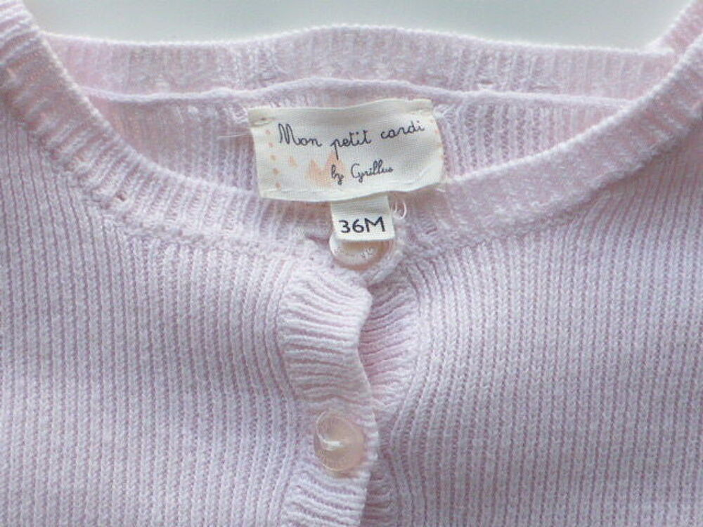 Cyrillus cardigan gilet fille rose 3 ans coton Vêtements enfants