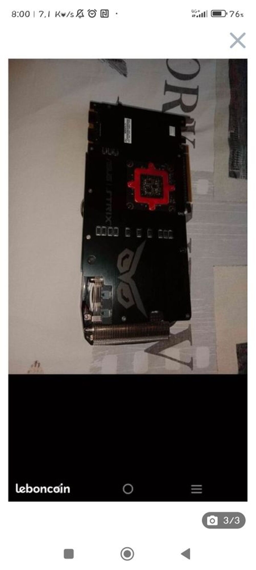Carte graphique Asus GTX Strix 980 ti 6 Giga OC Matériel informatique