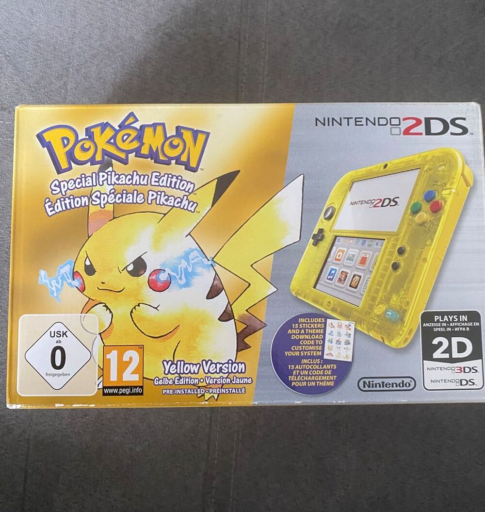 Nintendo 2ds &eacute;dition sp&eacute;ciale pikachu collector Consoles et jeux vidéos