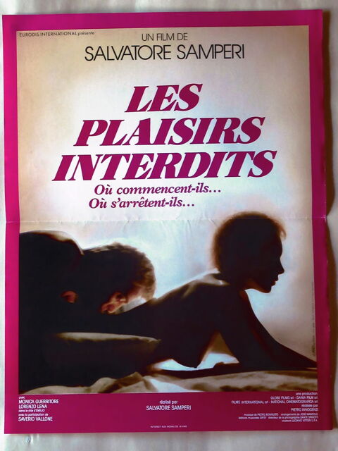 affiche de cin�ma �rotique   LES PLAISIRS INTERDITS  8 Curtafond (01)