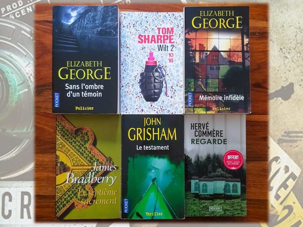 Thriller, Suspens, policier, polar - Lot 6 romans Livres et BD